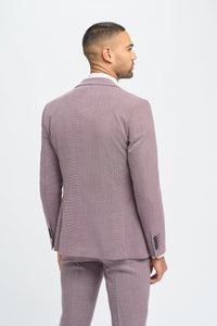 Miami - Roze slim fit zomerblazer voor heren