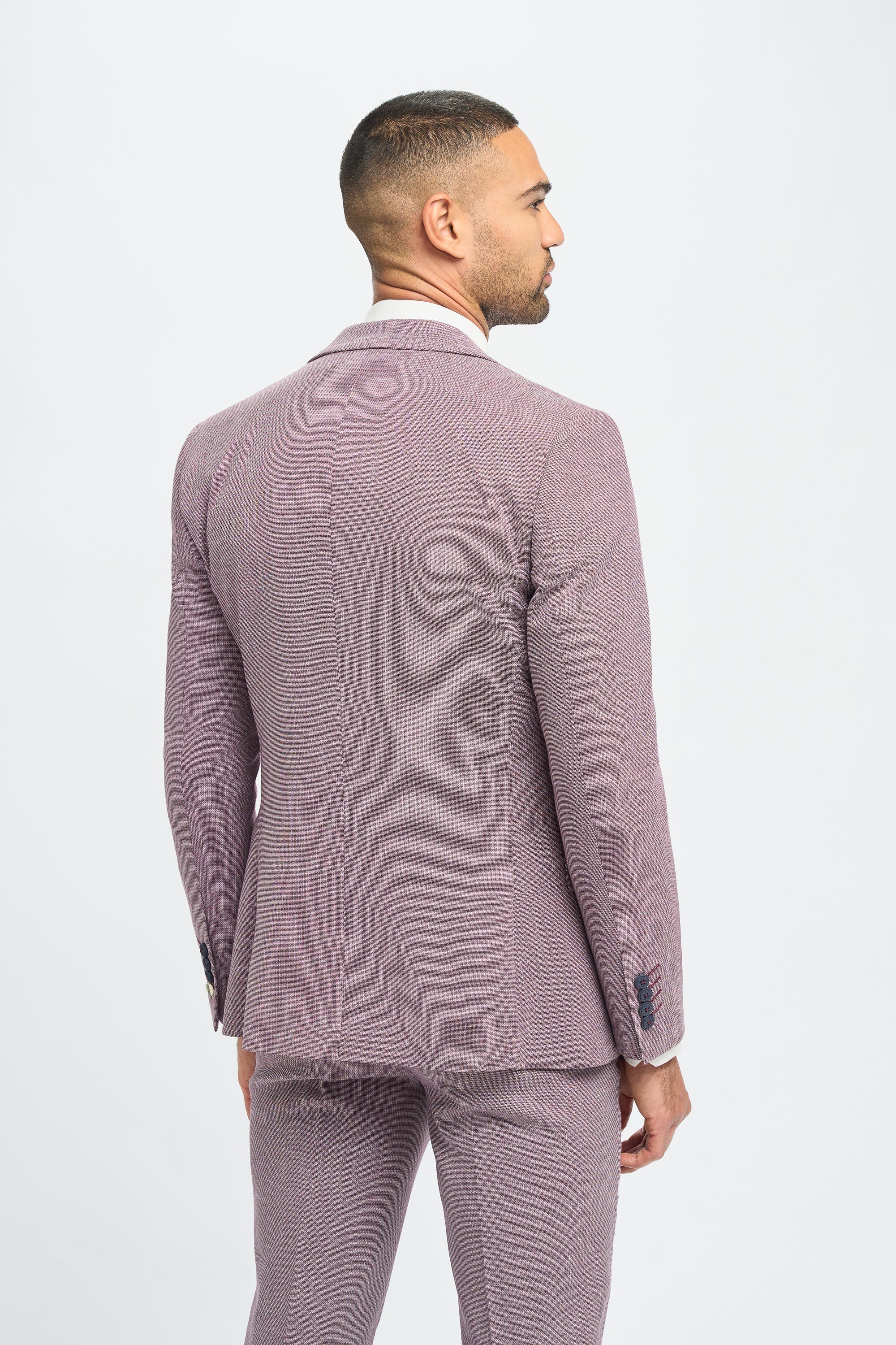 Miami - Roze slim fit zomerblazer voor heren