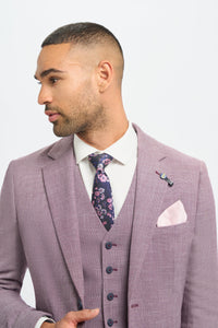 Miami - Roze slim fit zomerblazer voor heren