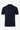 Marineblauwe gebreide polo met rits voor heren