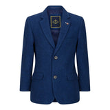 Boys 3 Piece Wool Suit Blue Tweed Vintage 1920s Classic 4 Pocket Waistcoat