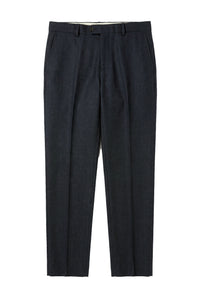 Oscar - Heren marineblauwe wolmix tweed broek