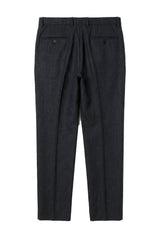 Oscar - Heren marineblauwe wolmix tweed broek