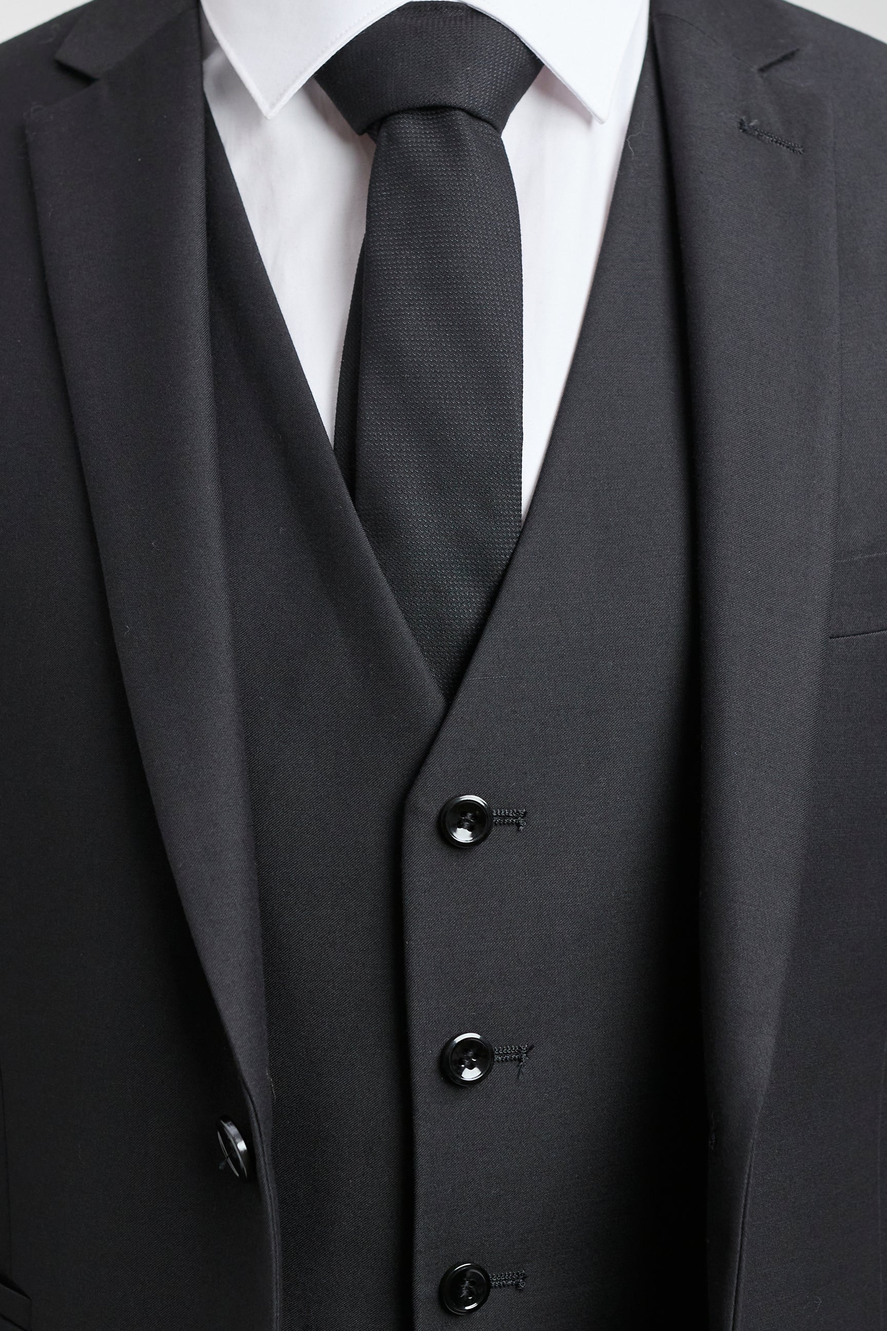 Paul Andrew Parker - Heren 3-delig zwart op maat gemaakt compleet pak Klassiek portier Rouwbegrafenis