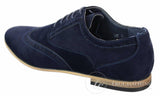Patron 238 Mens Suede Leather Brogues Smart Casual Red Brown Navy Black Laced Shoes Retro