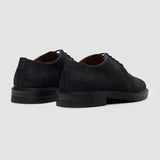 Pedro - Heren Derby schoenen met vetersluiting, zwart suède, matte afwerking