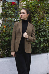 Ralph - Bruine Tweed Blazer voor Dames met Tailored Fit