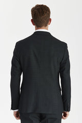 Regent - Groen geruite double-breasted blazer voor heren