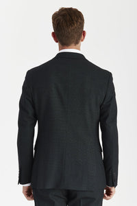 Regent - Groen geruite double-breasted blazer voor heren