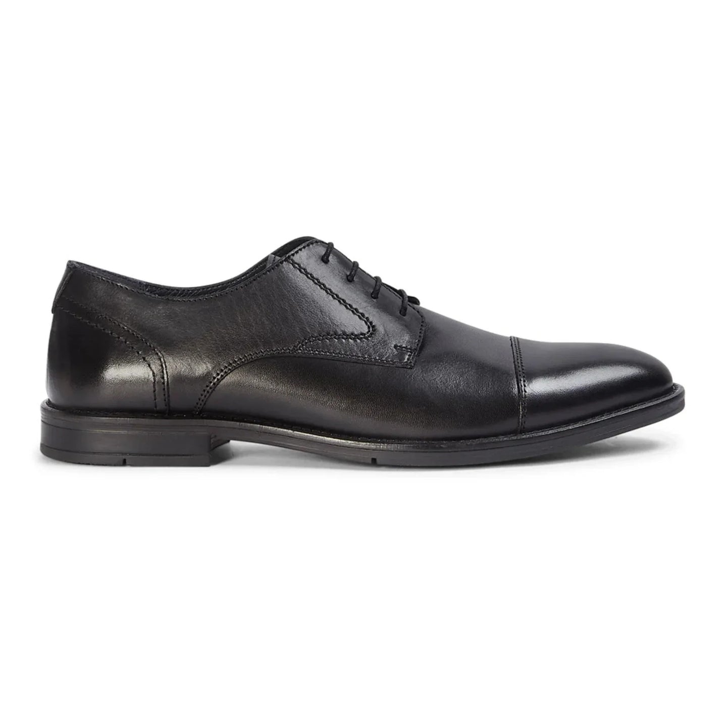 Regent - Heren Derby schoenen van zwart, gepolijst leer
