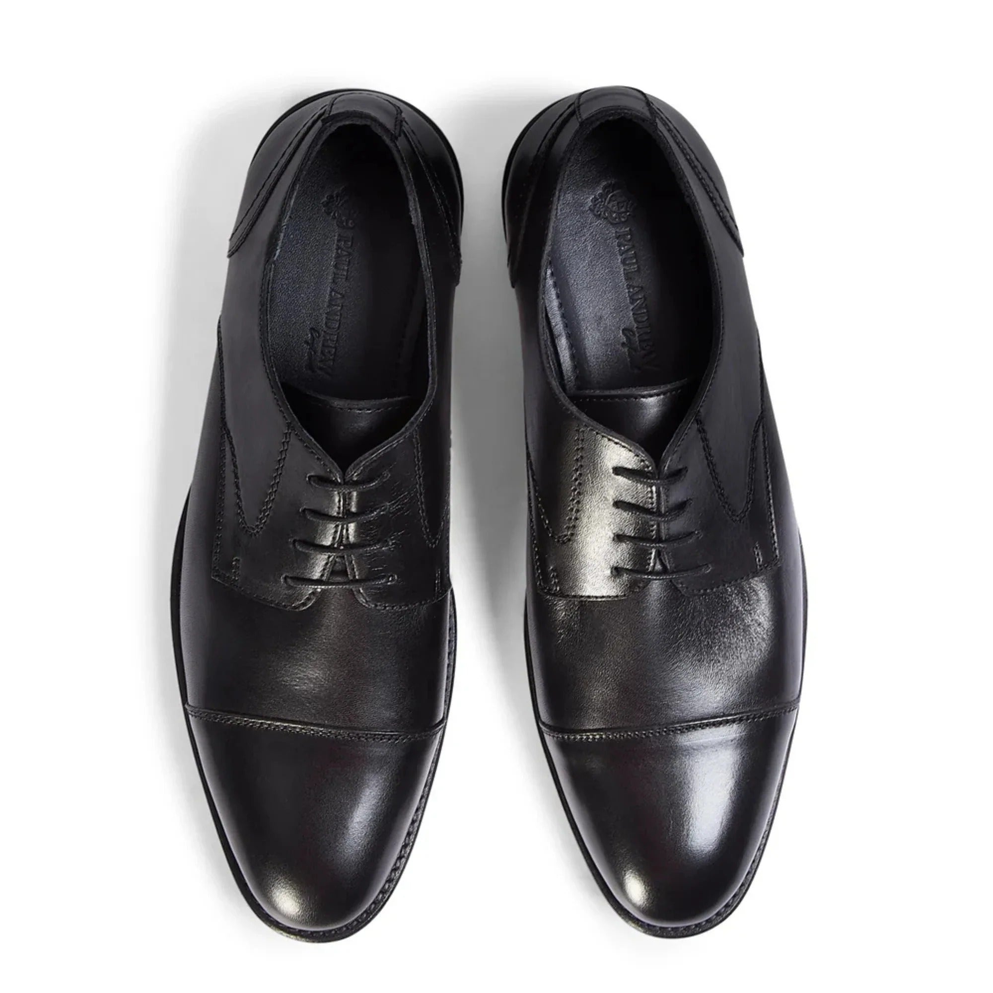 Regent - Heren Derby schoenen van zwart, gepolijst leer