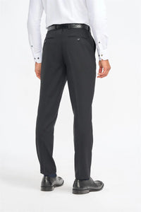 Roberto - Men's Black 3 Piece Shadow Stripes Wool Blend Suit