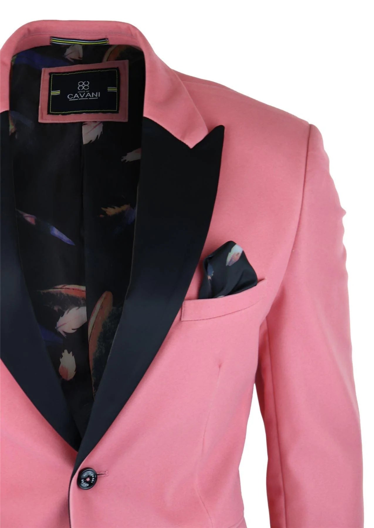 Mens Velvet Blazer Tuxedo Jacket Black Satin Lapel Pastel Pink