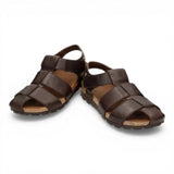 Stanley C1 - Waterdichte herensandalen van schorsbruin leer