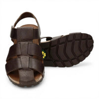 Stanley C1 - Waterdichte herensandalen van schorsbruin leer