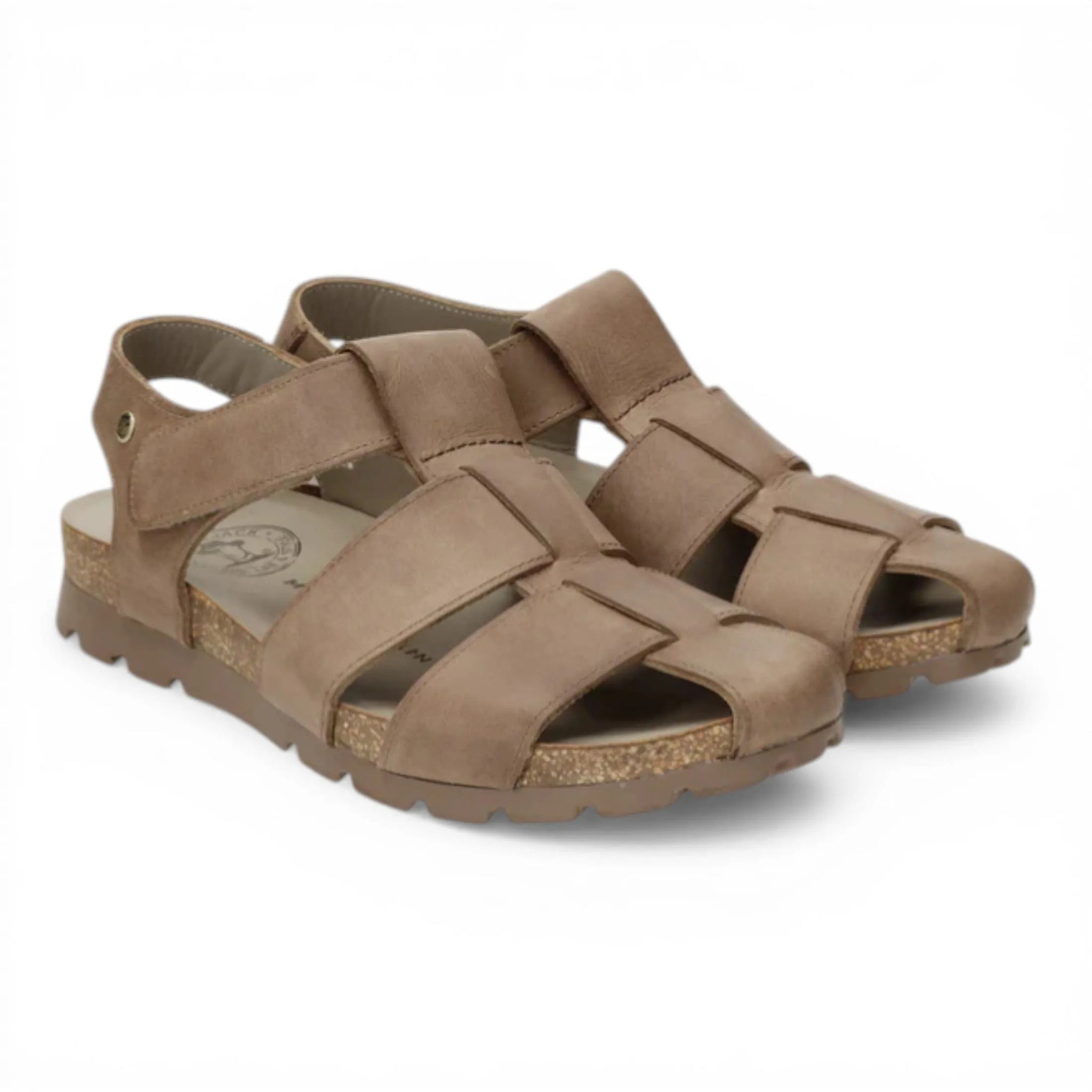 Stanley C8 - Waterdichte leren sandalen voor heren in taupekleur