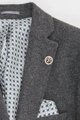 Heren grijs wollen pak