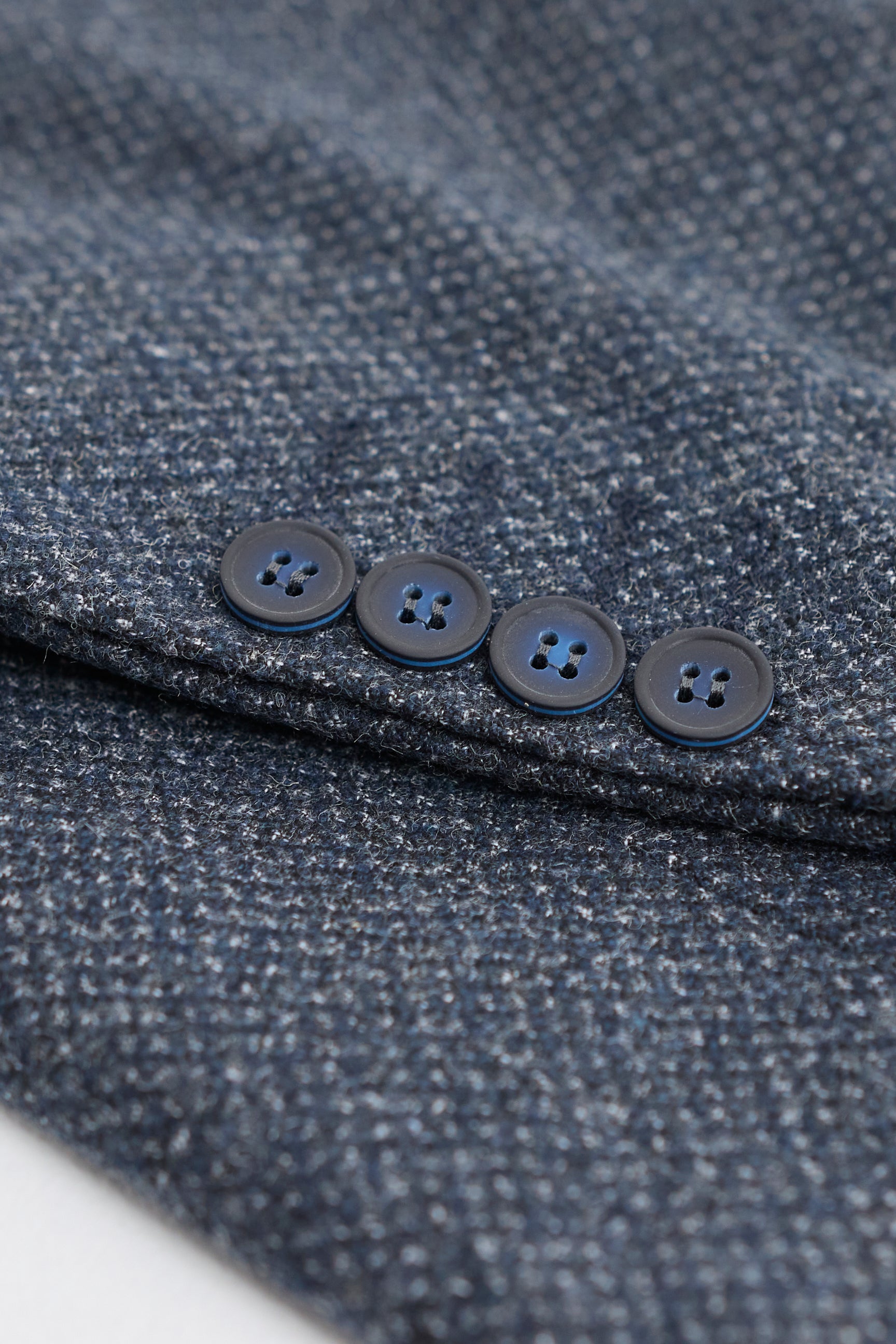 Heren 3-delig marineblauw pak met dubbelrijs vest