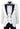Mens Paisley Tuxedo Blazer And Waistcoat Brocade Dinner Jacket Satin Ivory Black
