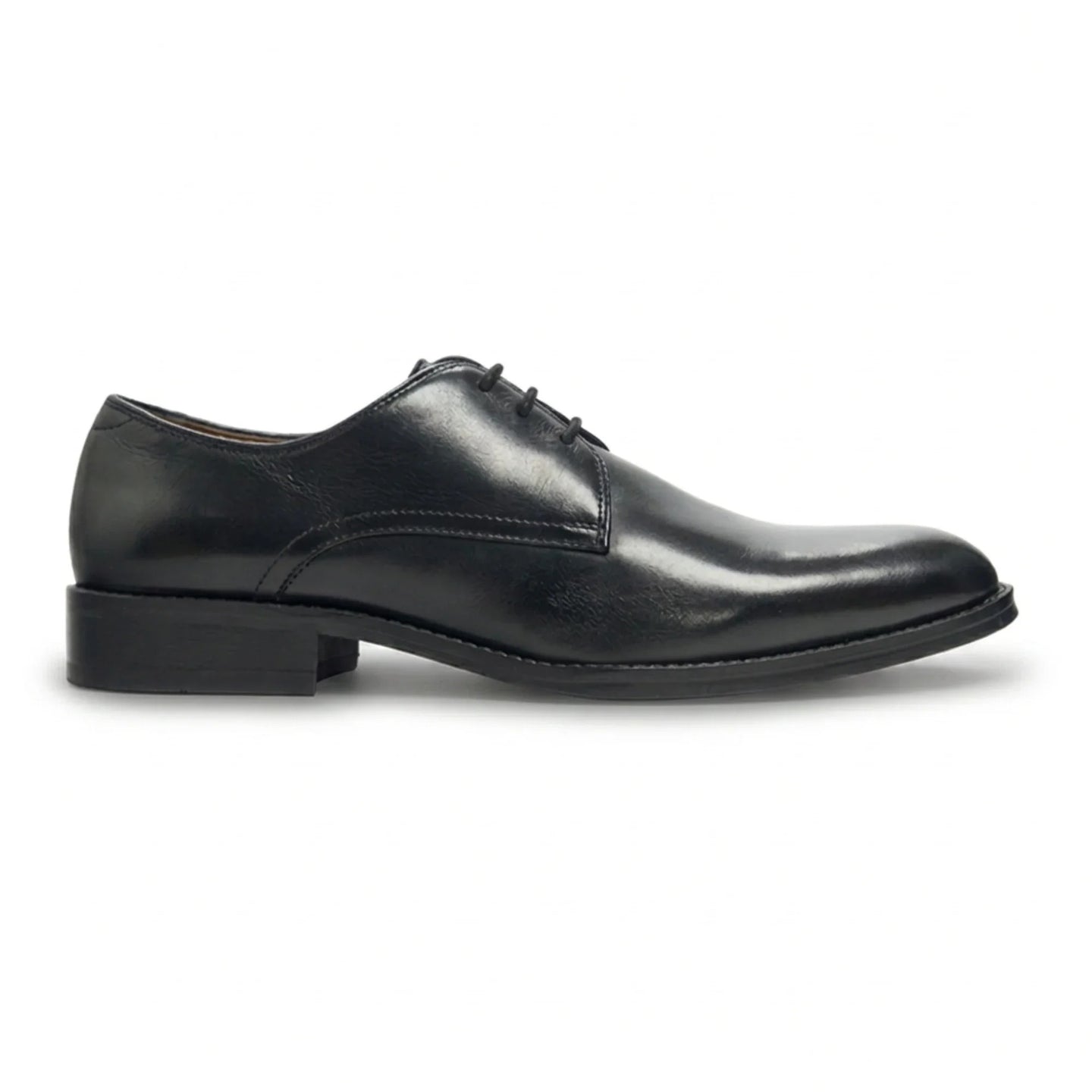 Taylor - Klassieke Derby-schoenen voor heren, zwart leer met vetersluiting