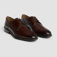 Taylor - Klassieke Derby-schoenen van chocoladebruin leer voor heren