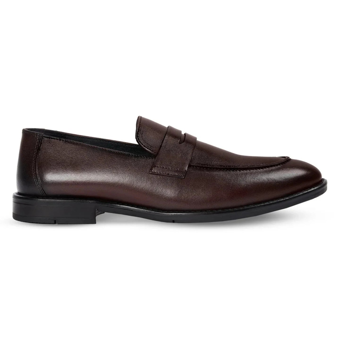 Ted - Heren klassieke bruine mocassin-loafers van leer