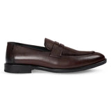 Ted - Heren klassieke bruine mocassin-loafers van leer