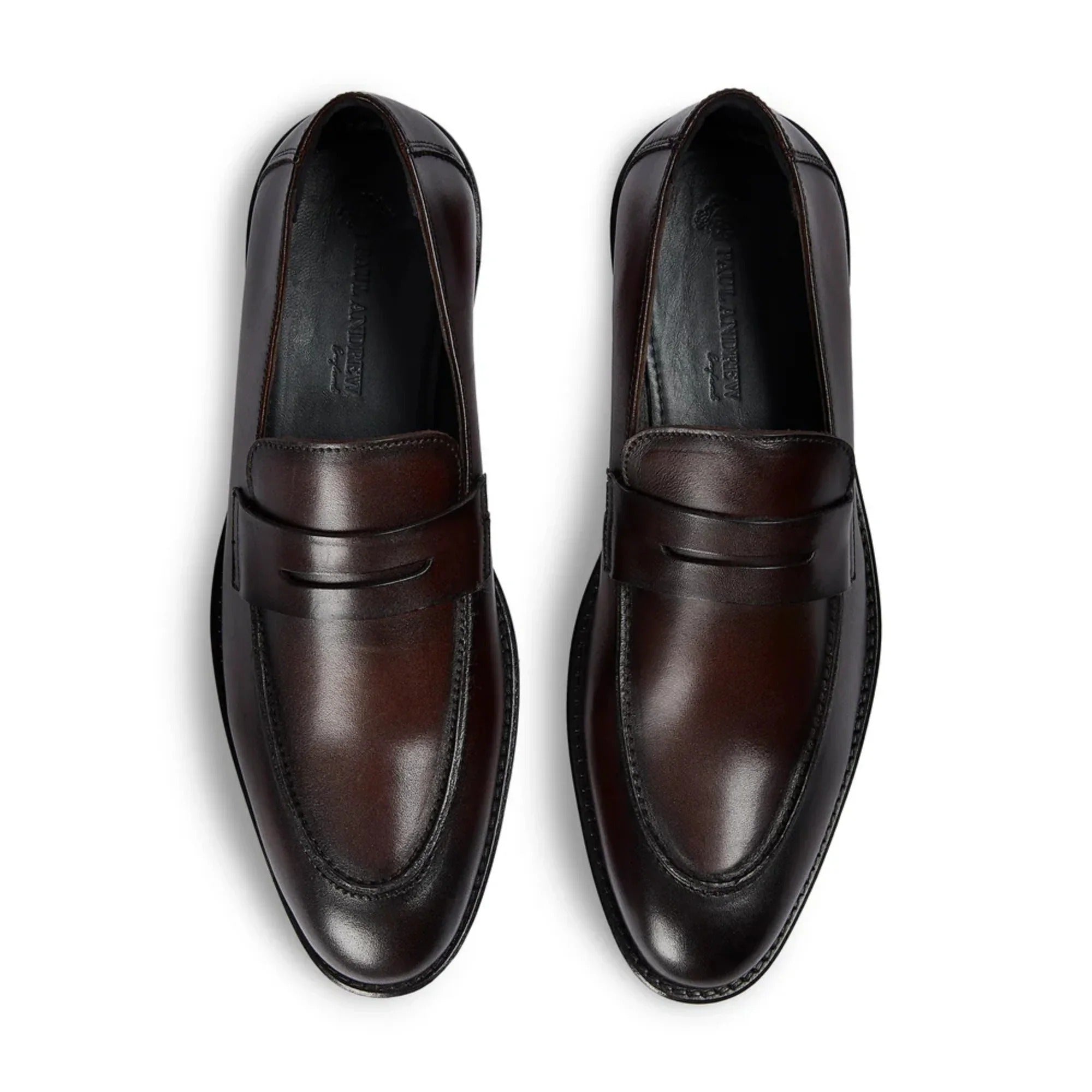 Ted - Heren klassieke bruine mocassin-loafers van leer