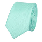 Men's Tie Pocket Sqaure Set Formal Solid Necktie - Mint