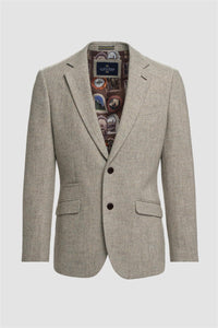 Thomas - Heren Grijs Klassiek Herringbone Tweed Blazer