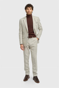 Thomas - Heren Grijs Klassiek Herringbone Tweed Blazer