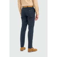 Torino - Heren marineblauwe geruite formele broek