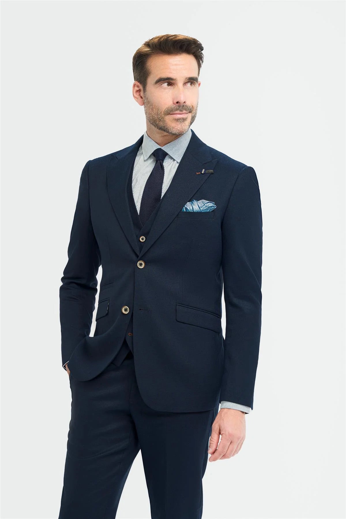 Tropez - Heren Marineblauw Blazer met Tailored Fit