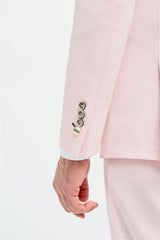 Tropez - Roze getailleerde herenblazer