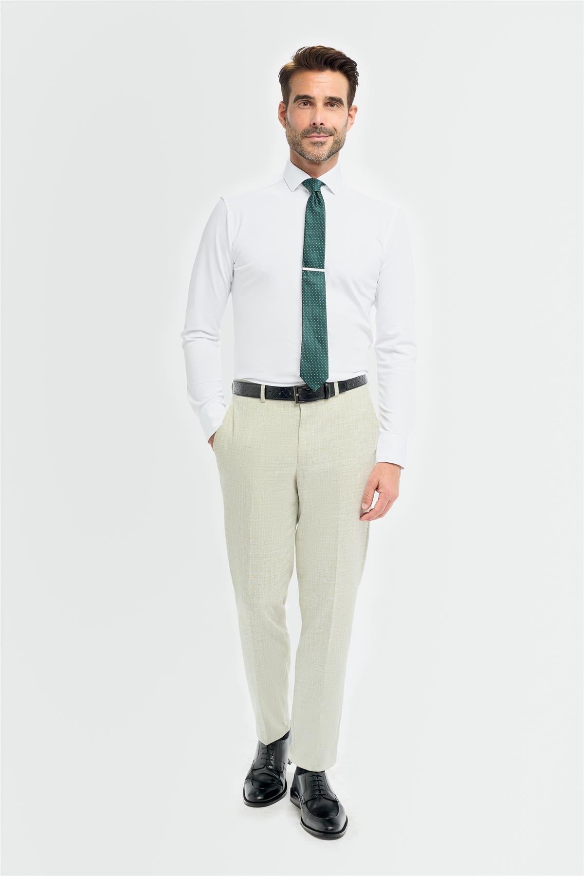 Tropez - Heren Sage Green Formele Broek