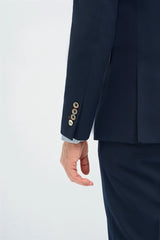 Tropez - Men's 3 Piece Navy Tailored Fit Suit