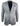 Mens Tailored Blazer Jacket Grey Blue Trim Pocket Design Brown Elbow Patch