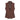 Brown textured vest with floral lining on a white background