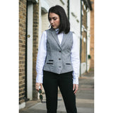 wsn03 - Dames Tweed Grijs Blazer Jasje Elow Patch Peaky 1920s
