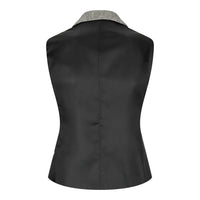 wsn03 - Dames Tweed Grijs Blazer Vest Elow Patch Peaky 1920s